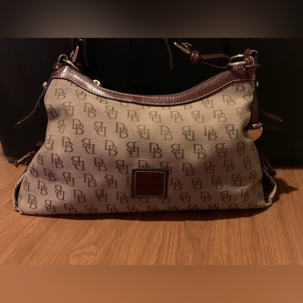 Dooney & Bourke Signature Brown Tan Shoulder Bag